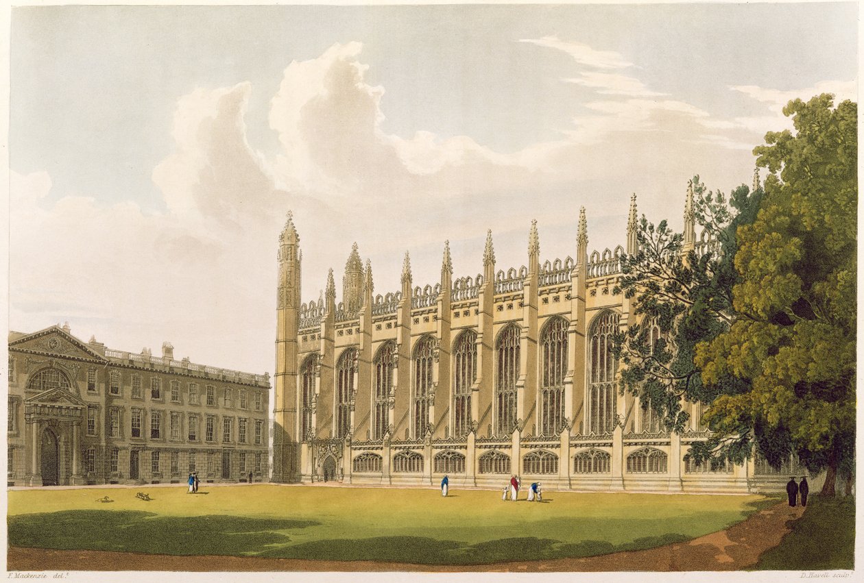 Cambridge: Faculdade do rei de "História de Cambridge" de Frederick Mackenzie