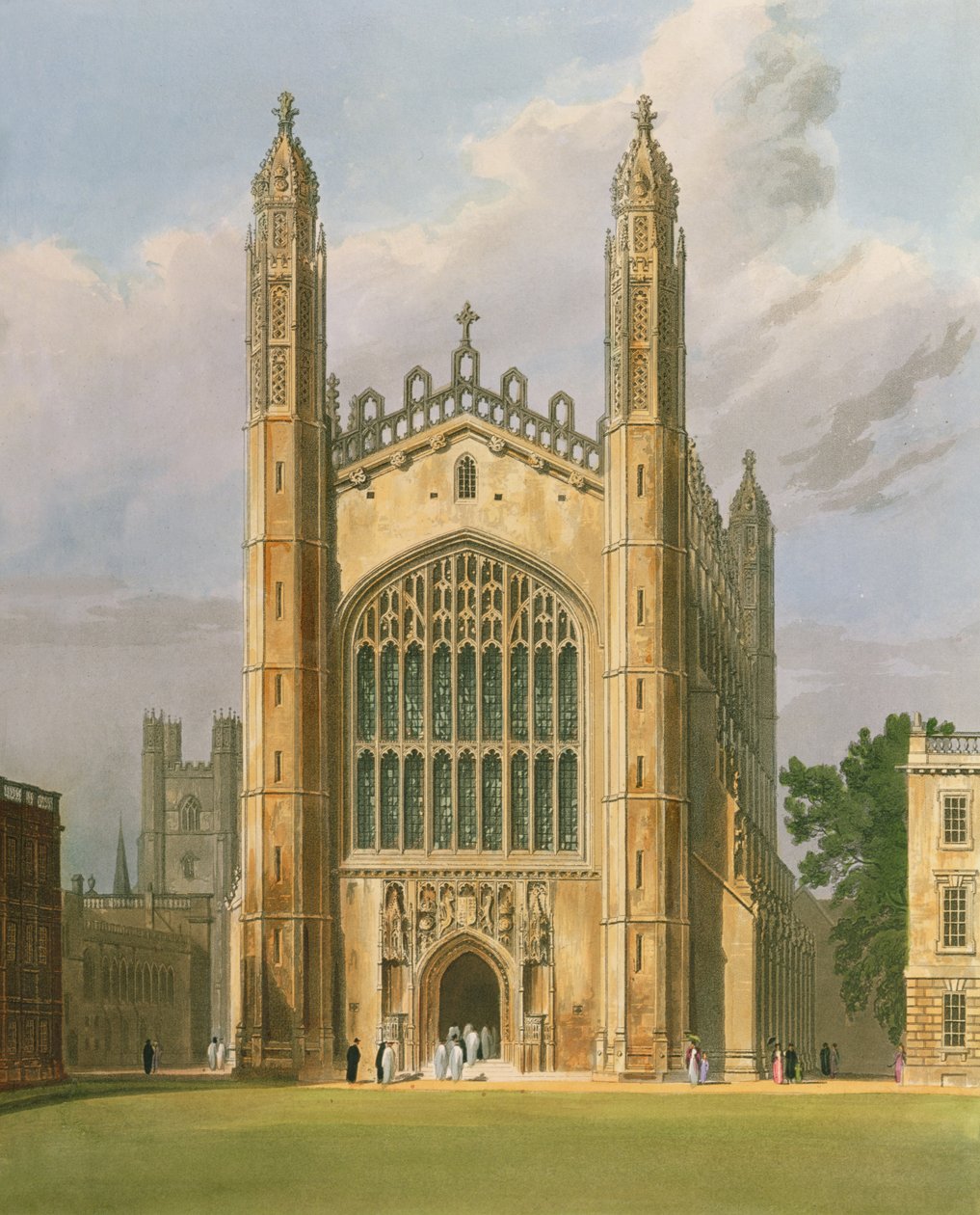 Cambridge: Kings College de "History of Cambridge", Vol.1 de Frederick Mackenzie