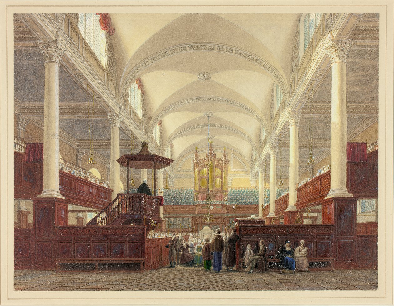 Interior da Igreja de Cristo de Frederick Mackenzie