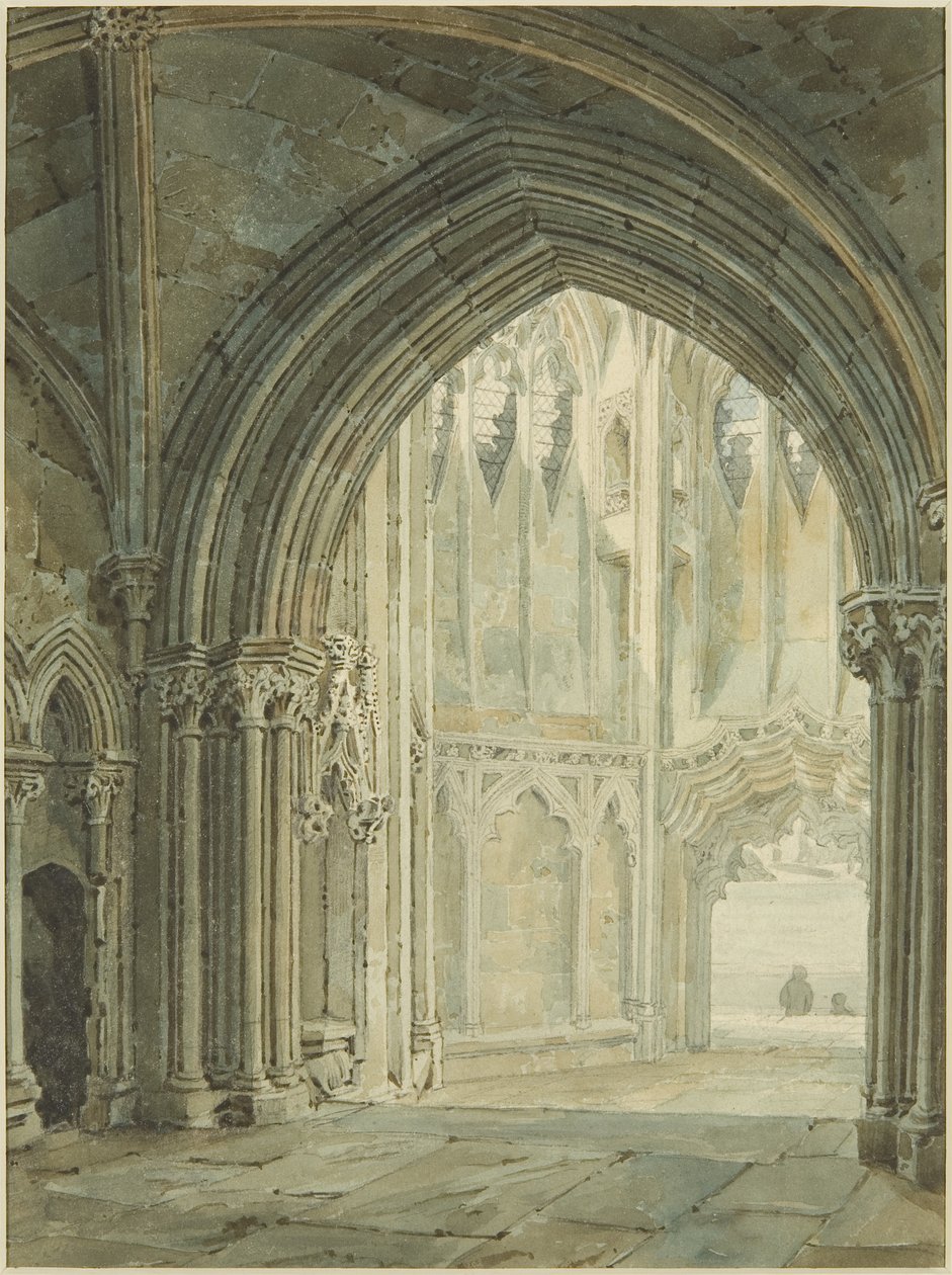 Interior do North Porch of St Mary Redcliffe de Frederick Mackenzie