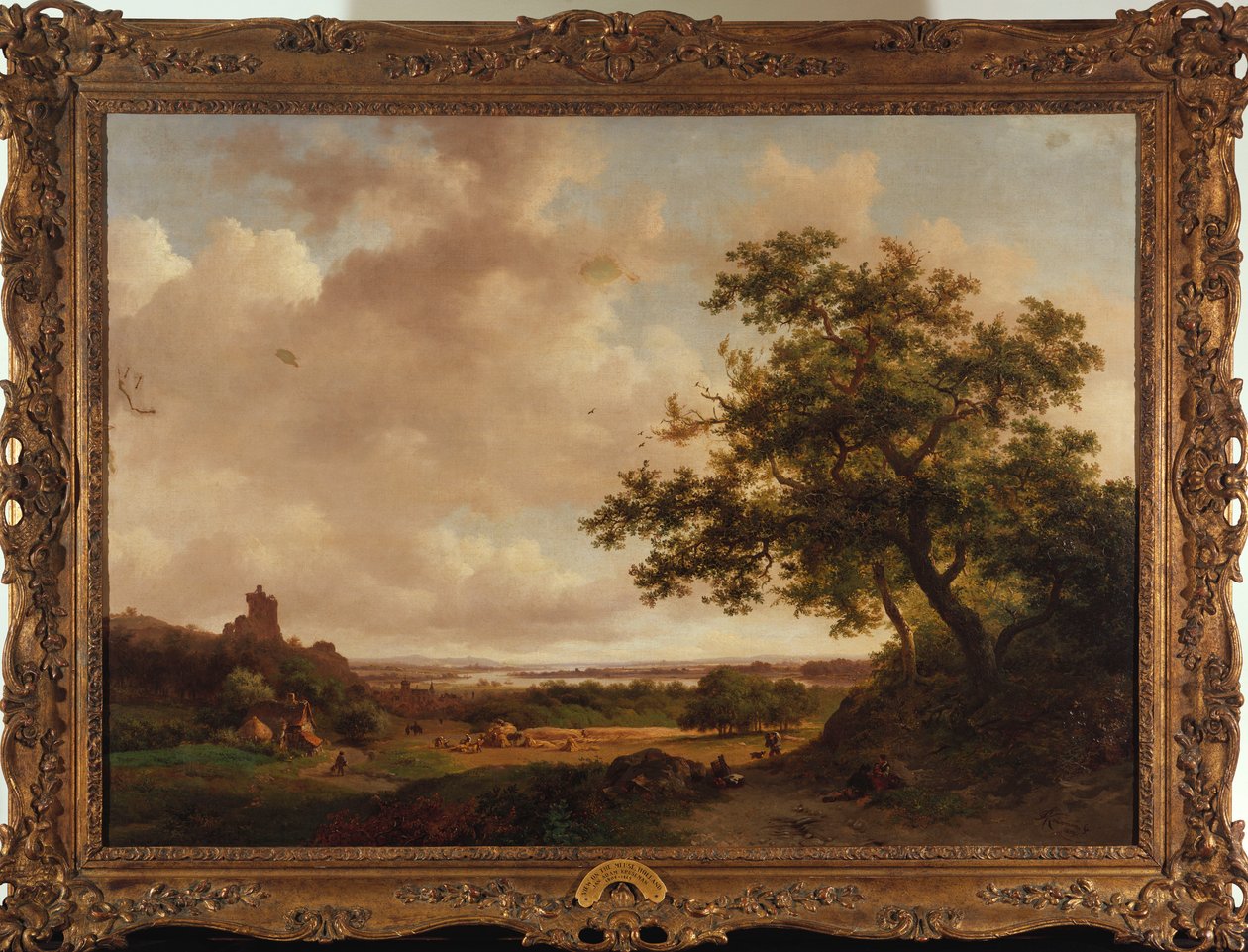 Vista sobre o Meuse, Holanda, 1859 de Frederick Marianus Kruseman