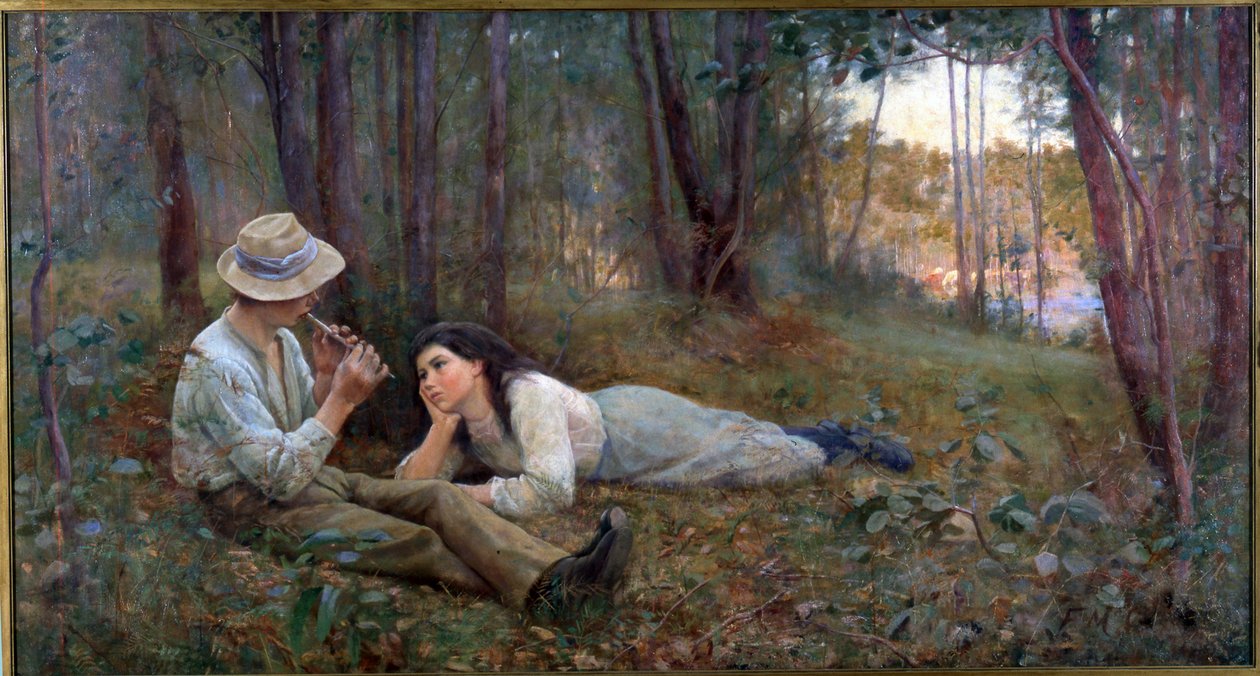 Idílio de Bush, 1893 de Frederick McCubbin