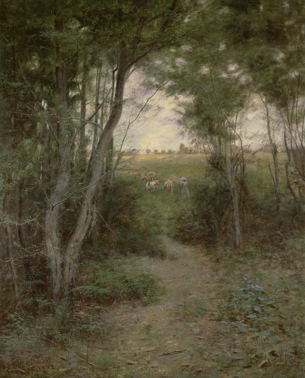 O Bush perto de Heidelberg, Melbourne, 1898 de Frederick McCubbin
