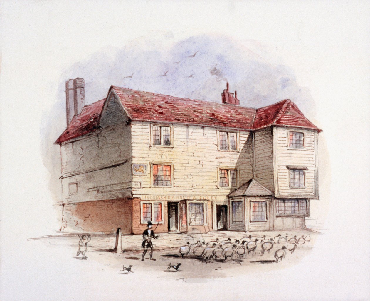 Islington Green, Londres, c1840 de Frederick Napoleon Shepherd