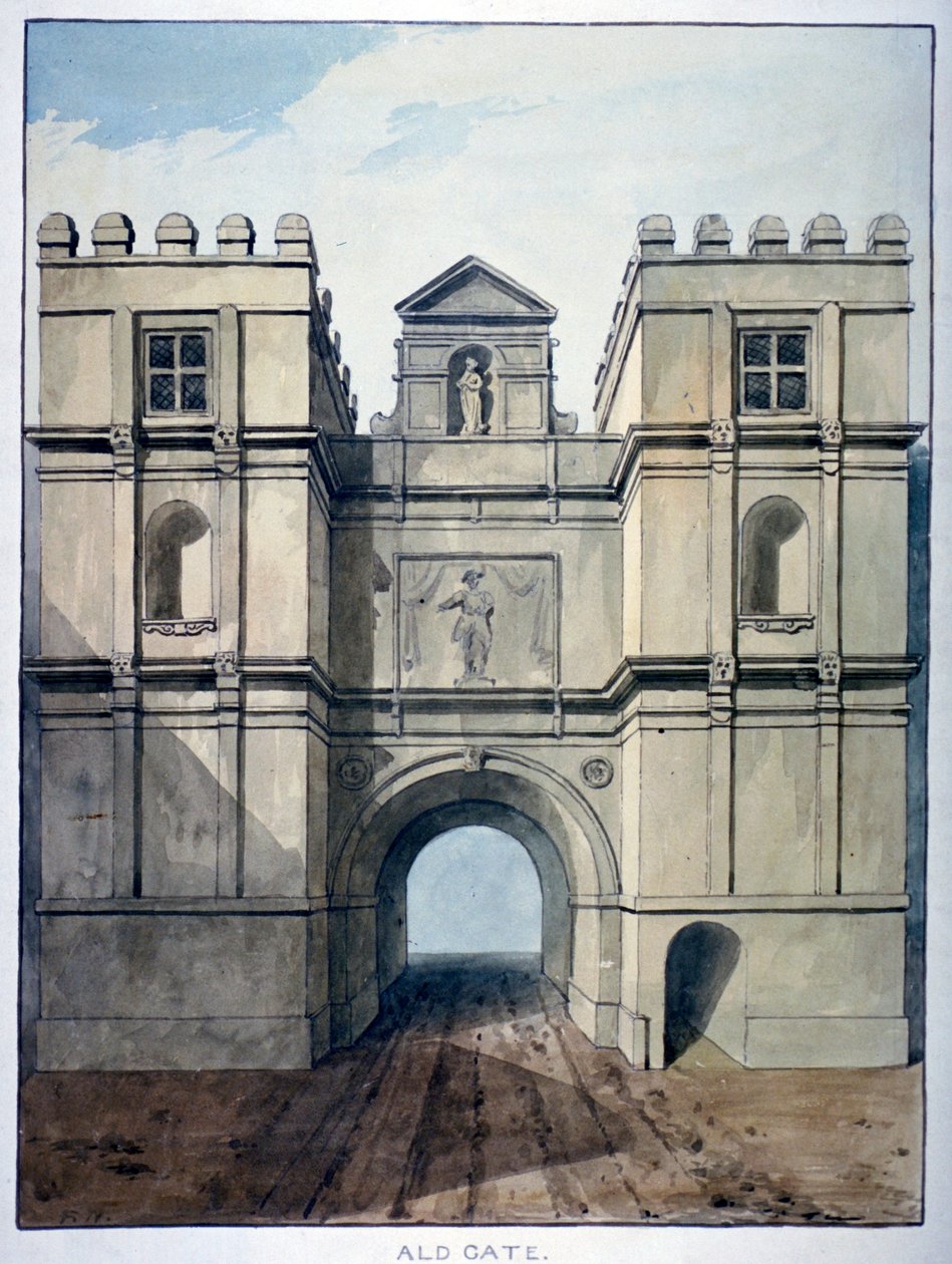 Aldgate, Londres, c1820 de Frederick Nash