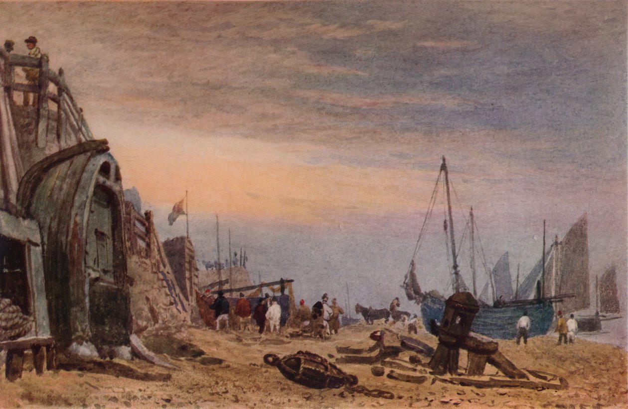 Brighton Beach, clareira de Haze, c1820 de Frederick Nash