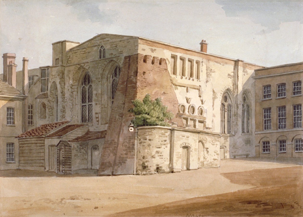 Vista exterior da Câmara Pintada, Palácio de Westminster, Londres, c1805 de Frederick Nash