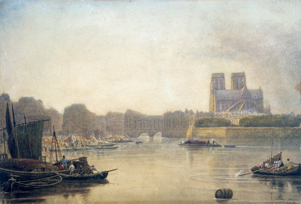Notre Dame, Paris, século XIX de Frederick Nash