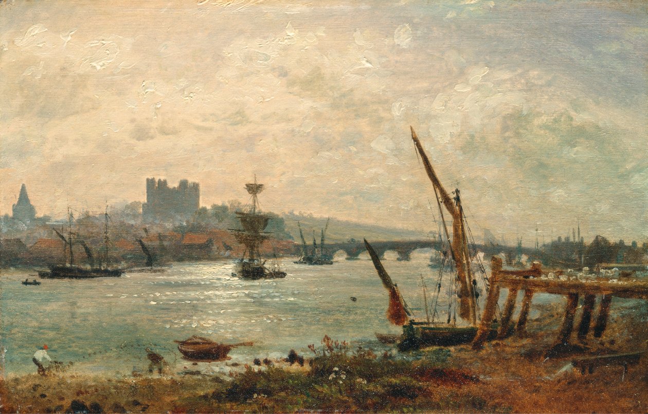 Catedral e Castelo de Rochester de Frederick Nash