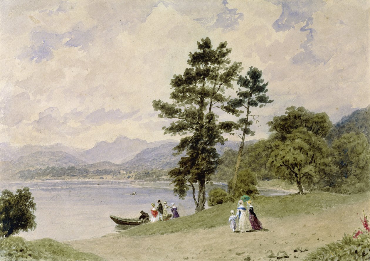 Windermere, de Low Wood (wc no papel) de Frederick Nash