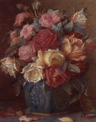 Rosas em um vaso de Frederick R. Spencer