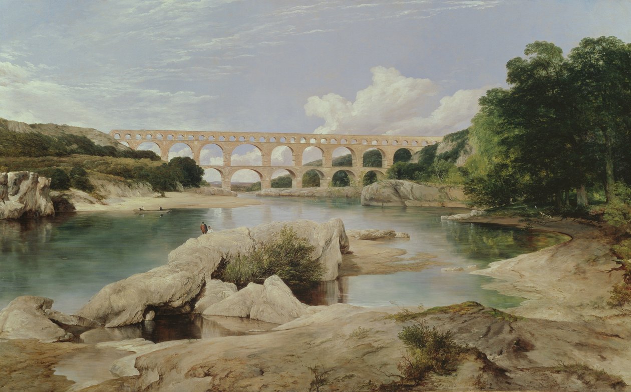 A Pont du Gard, 1862 de Frederick Richard Lee