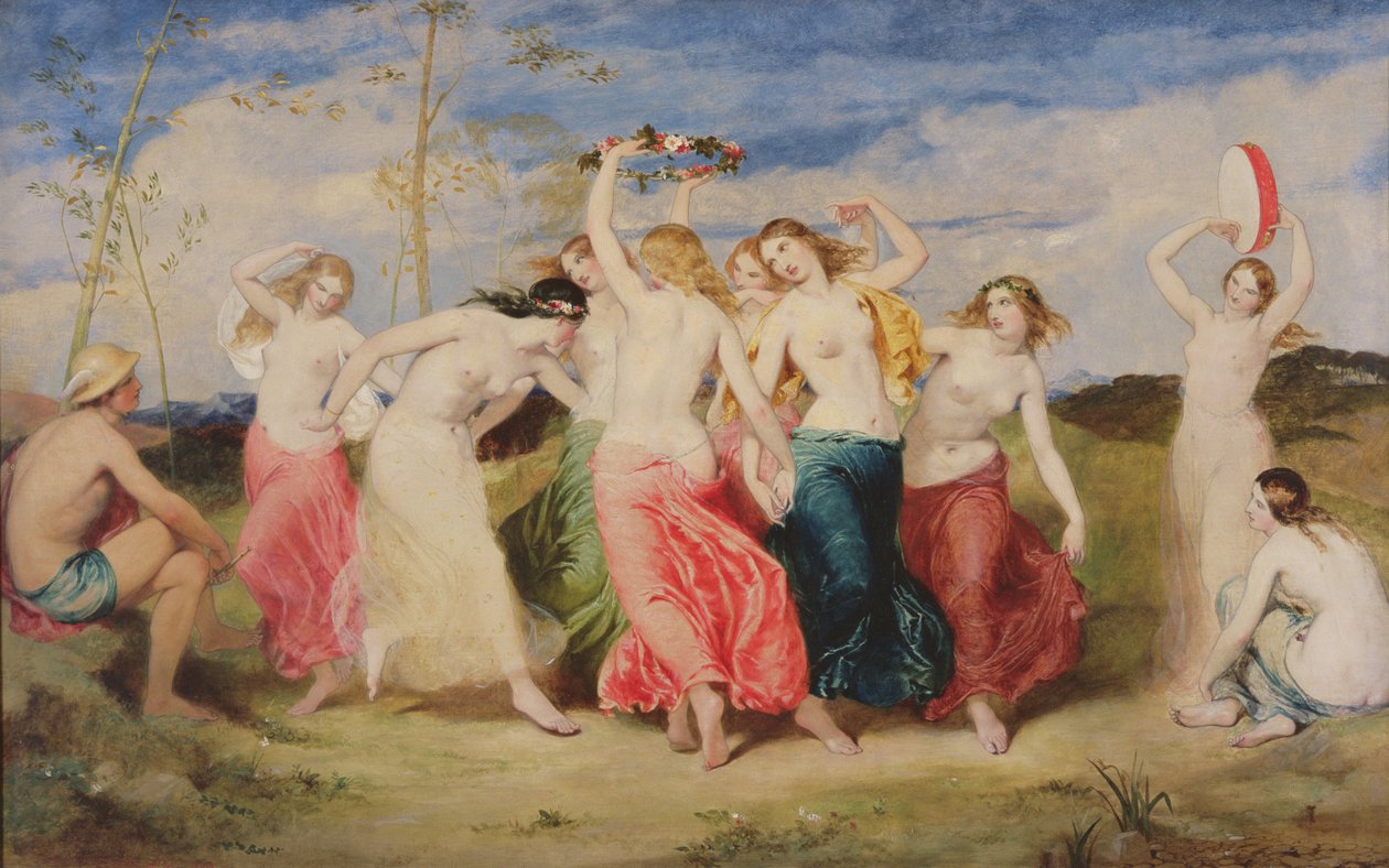 Mercúrio instrui as ninfas na dança de Frederick Richard Pickersgill