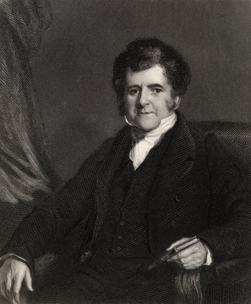 Richard Bright, gravado por H. Cock, da &39;National Portrait Gallery, Volume I&39;, publicado em 1820 de Frederick Richard Say