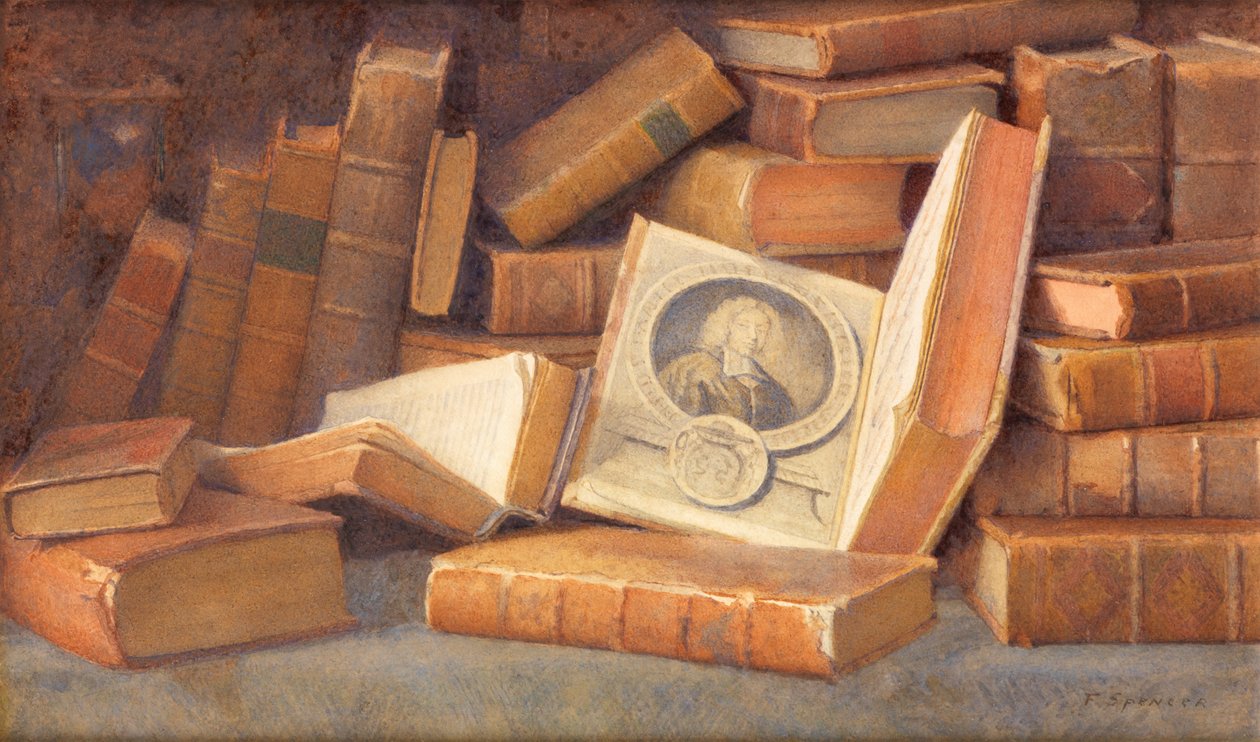 Livros Antigos (aguarela) de Frederick Spencer