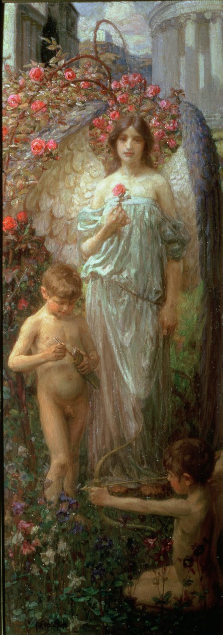 The Spirit Is (óleo no painel) de Frederick Stead