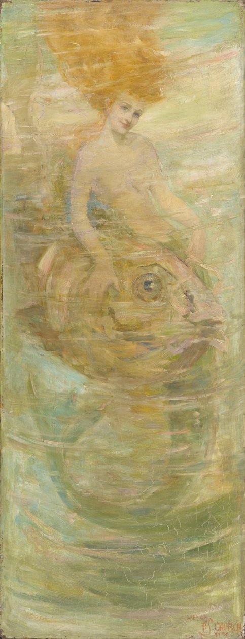 Sereia, c.1889 (óleo sobre tela) de Frederick Stuart Church