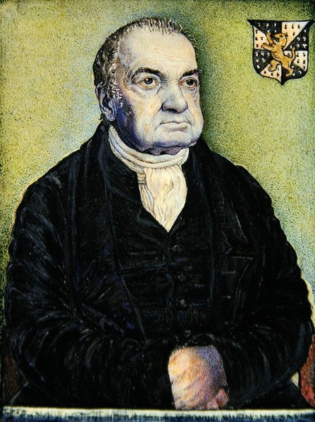 Retrato de William Williams, c.1828 (aquarela sobre marfim) (par a 367110) de Frederick Tatham