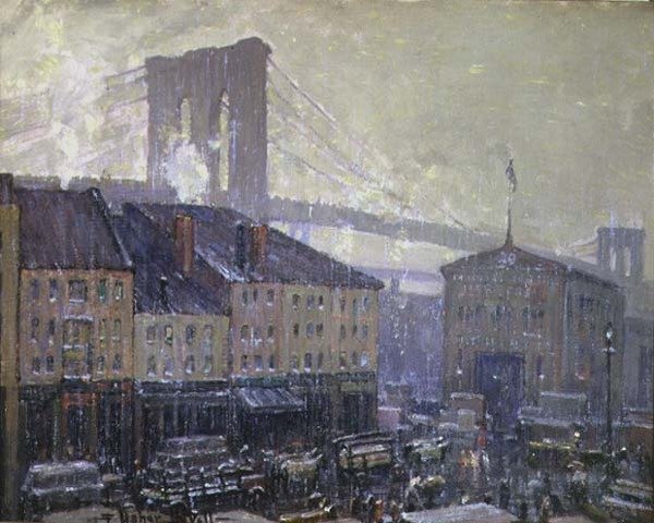 East River, New York, Winter (petróleo sobre tela) de Frederick Usher de Voll