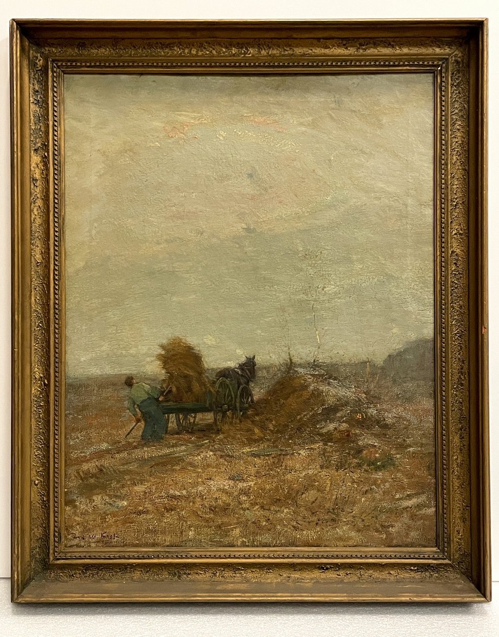 Uma manhã gelada (óleo sobre tela) de Frederick W. Kost
