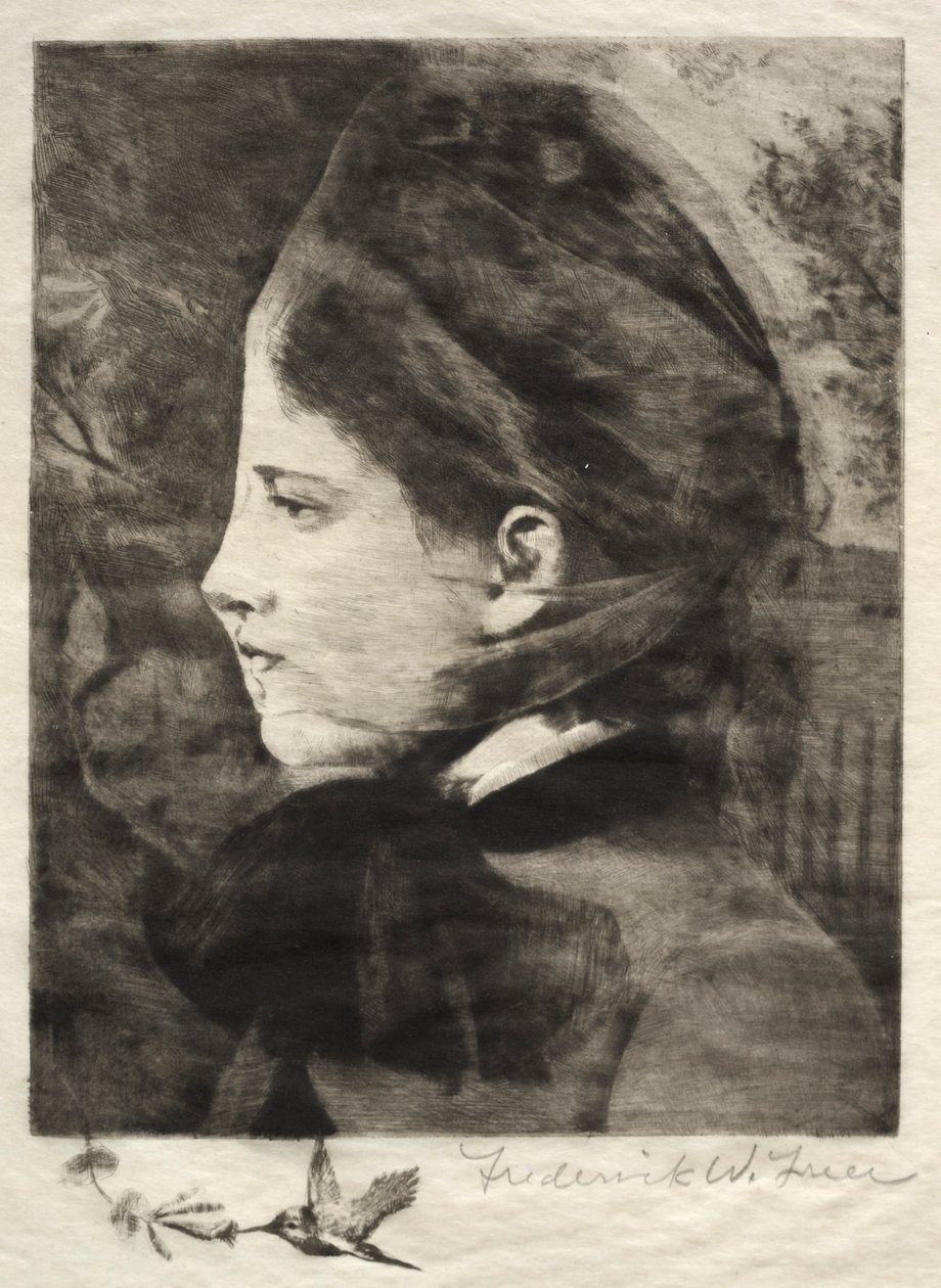 Cabeça de uma mulher. de Frederick Warren Freer
