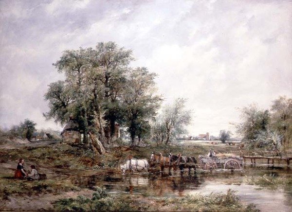 Uma Paisagem de Sufolk de Frederick Waters Watts