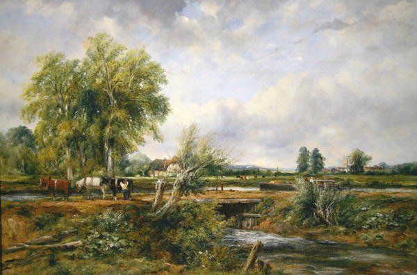 Paisagem Pastoral (óleo sobre tela) de Frederick Waters Watts