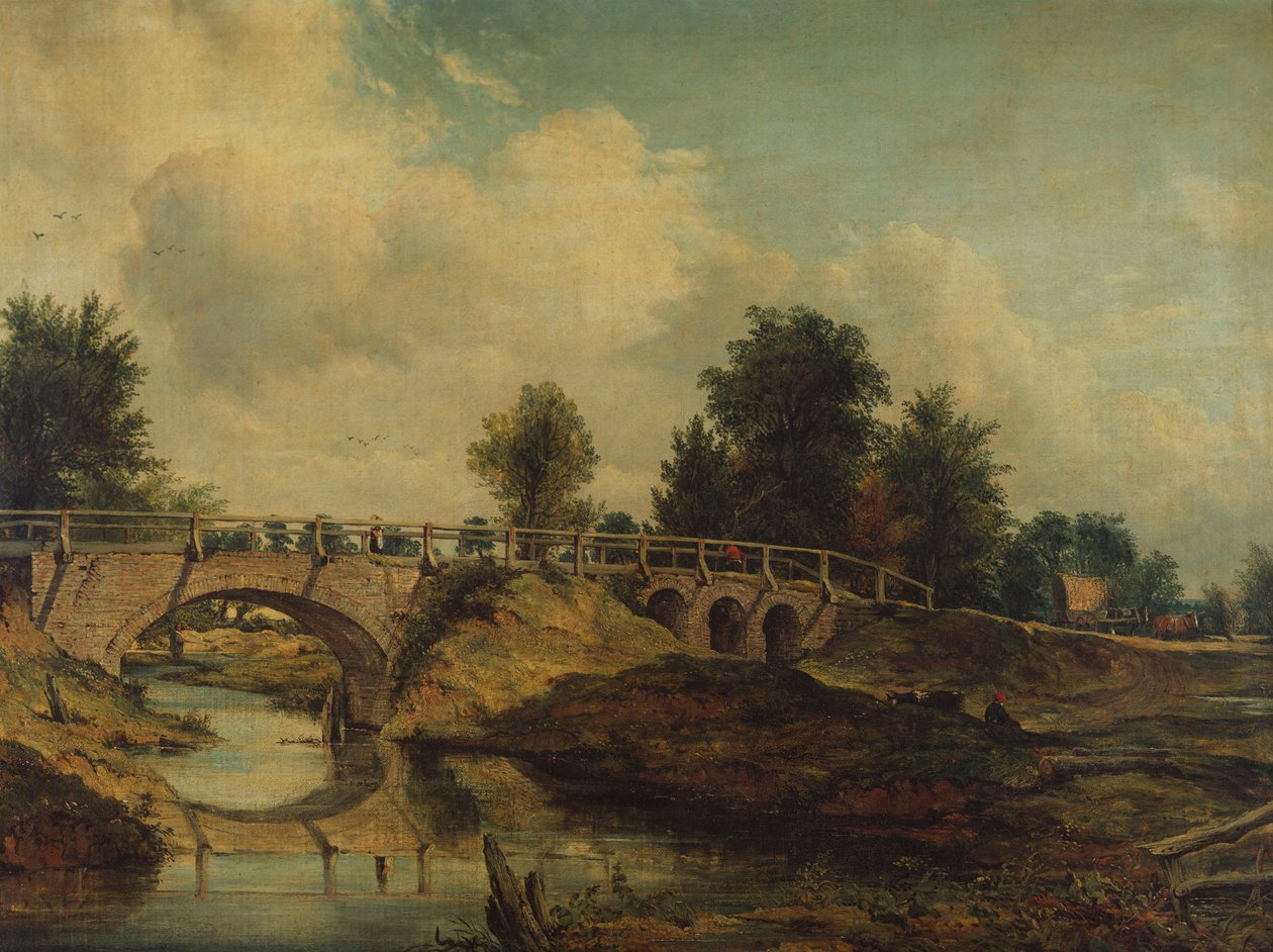 A ponte sobre o rio Stour de Frederick Waters Watts