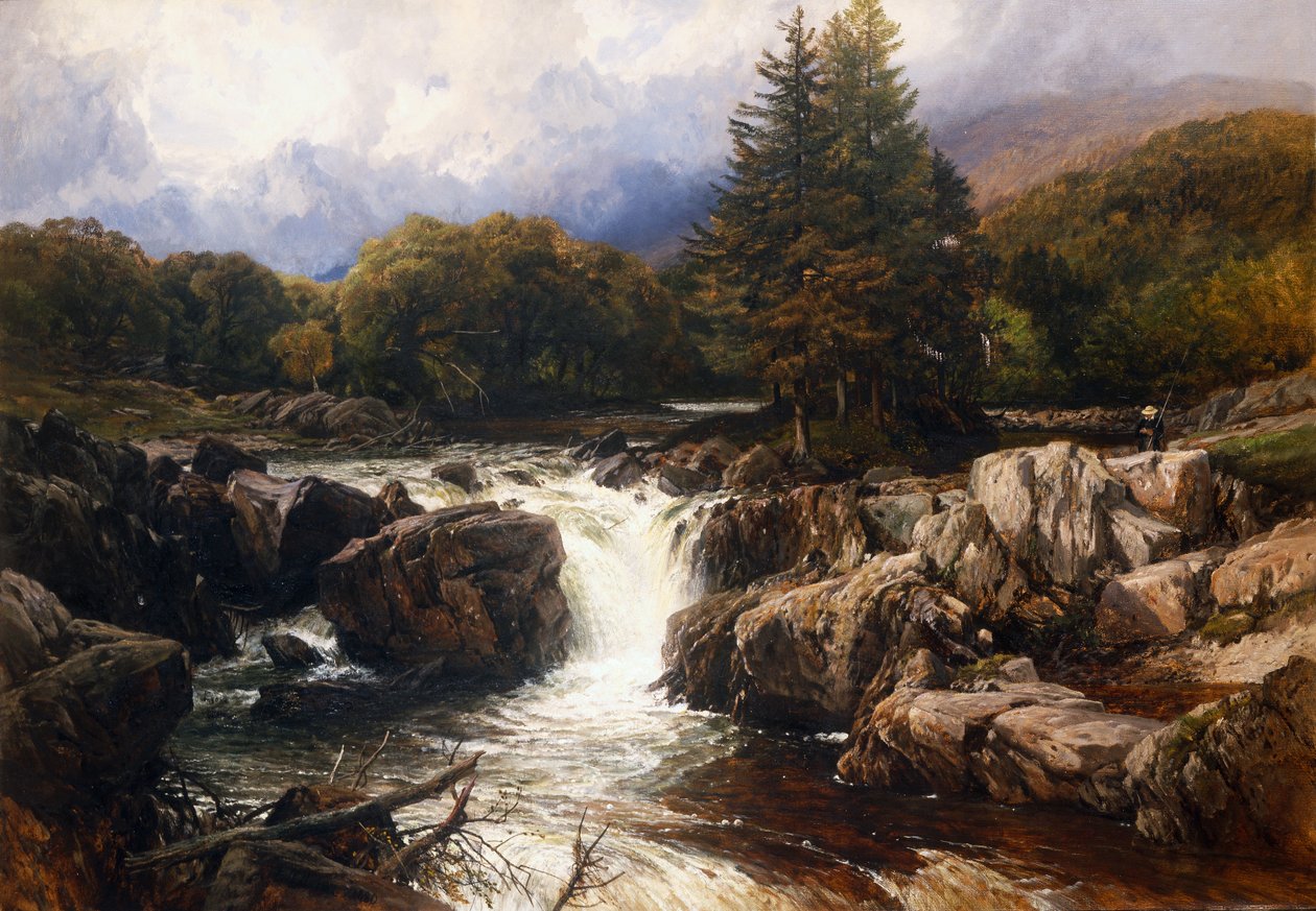Paisagem do Rio Galês de Frederick William Hulme