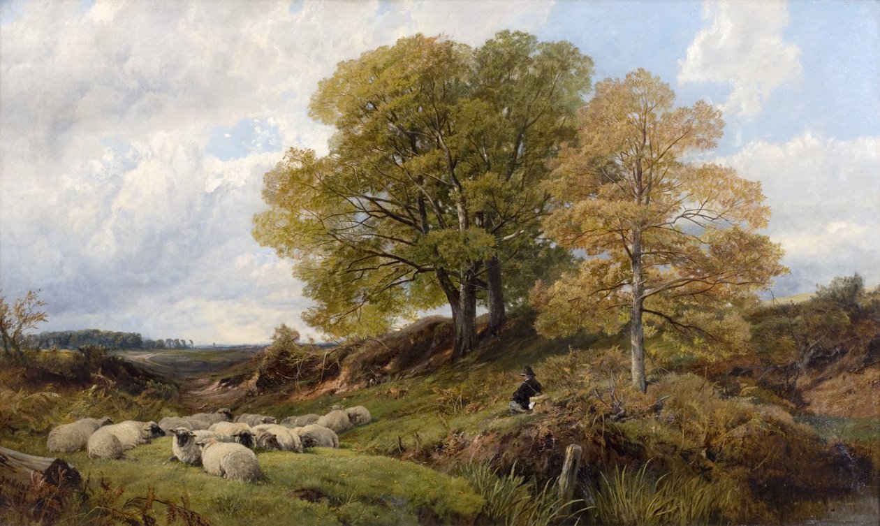 Cena da floresta de Frederick William Hulme