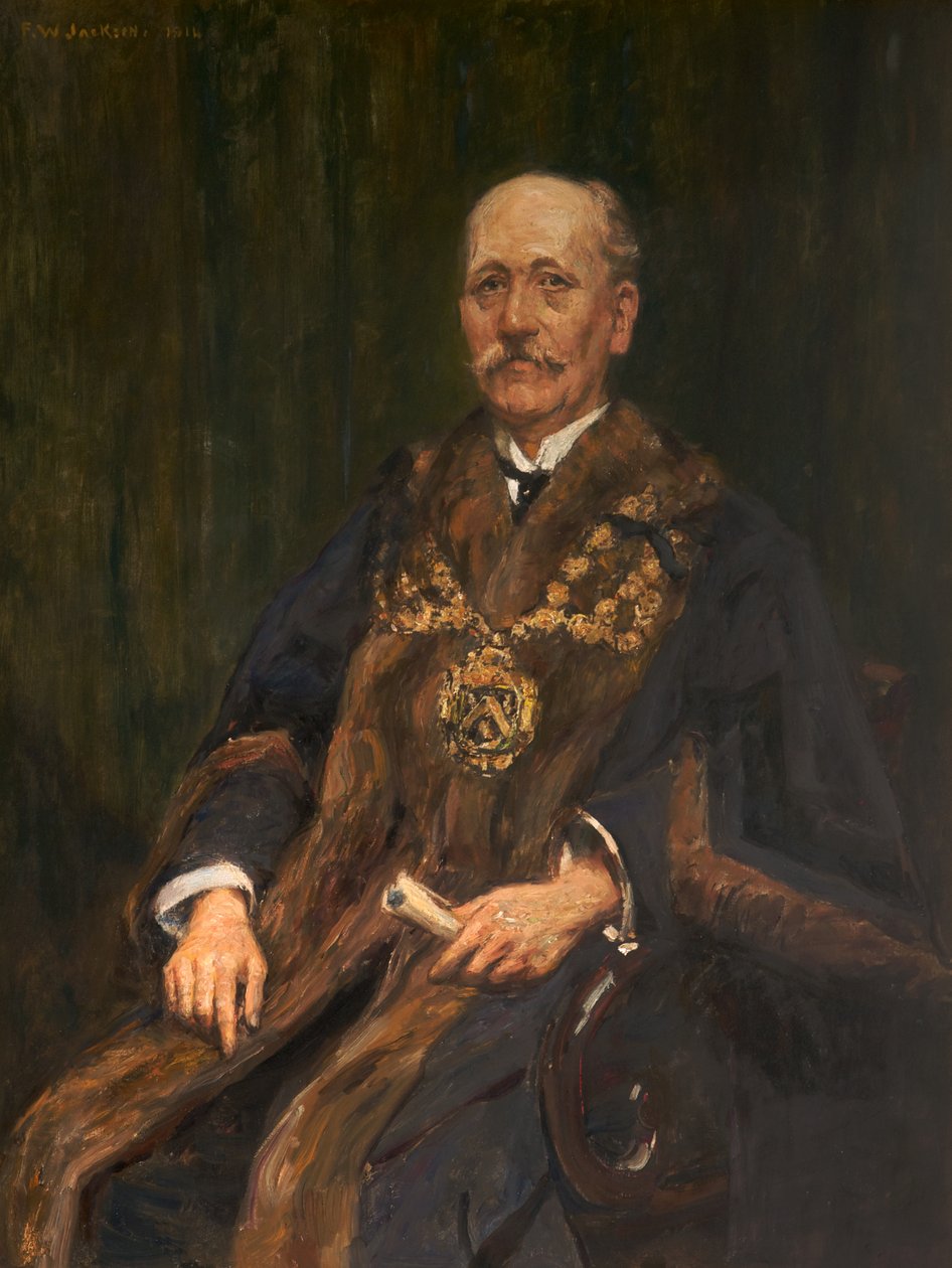 Retrato de Herbert Wilde, c.1913-14 (óleo sobre tela) de Frederick William Jackson