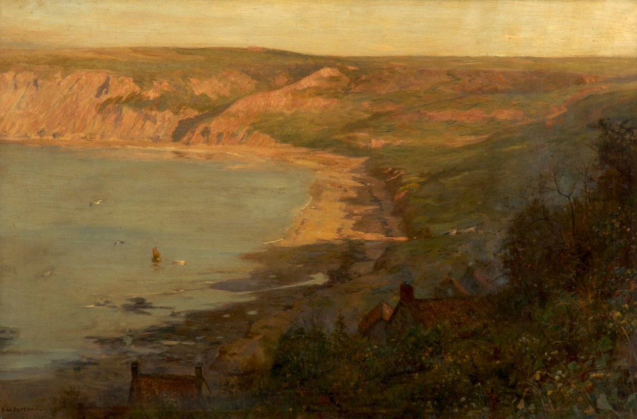 Baía de Runswick (Óleo sobre tela) de Frederick William Jackson