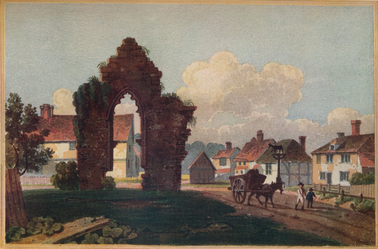 Restos de uma antiga capela, Milkhouse Street, perto de Cranbrook, Kent, 1813 de Frederick Wilton Litchfield Stockdale