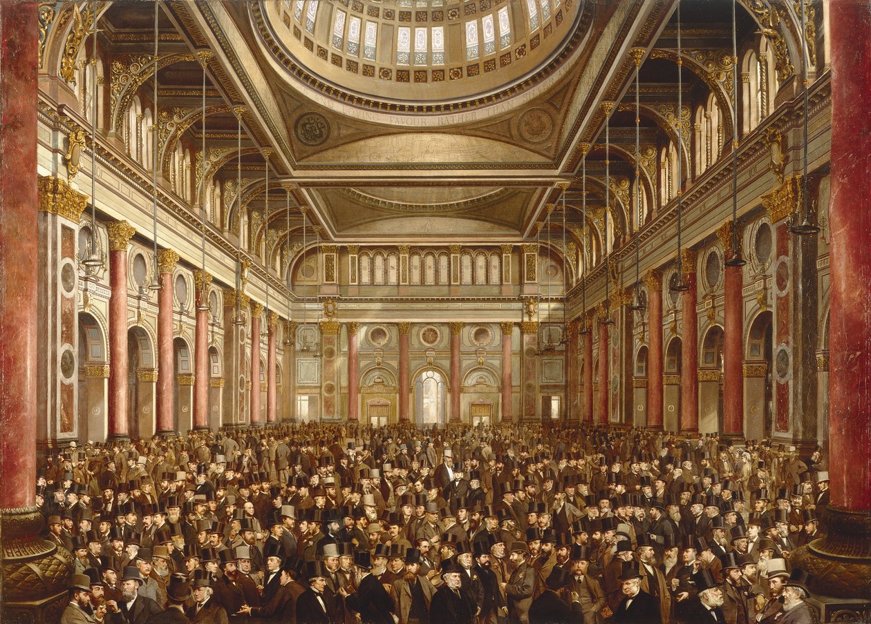 Interior do Manchester Exchange de Frederick and Saunders H.L. (19th Century) Sargent
