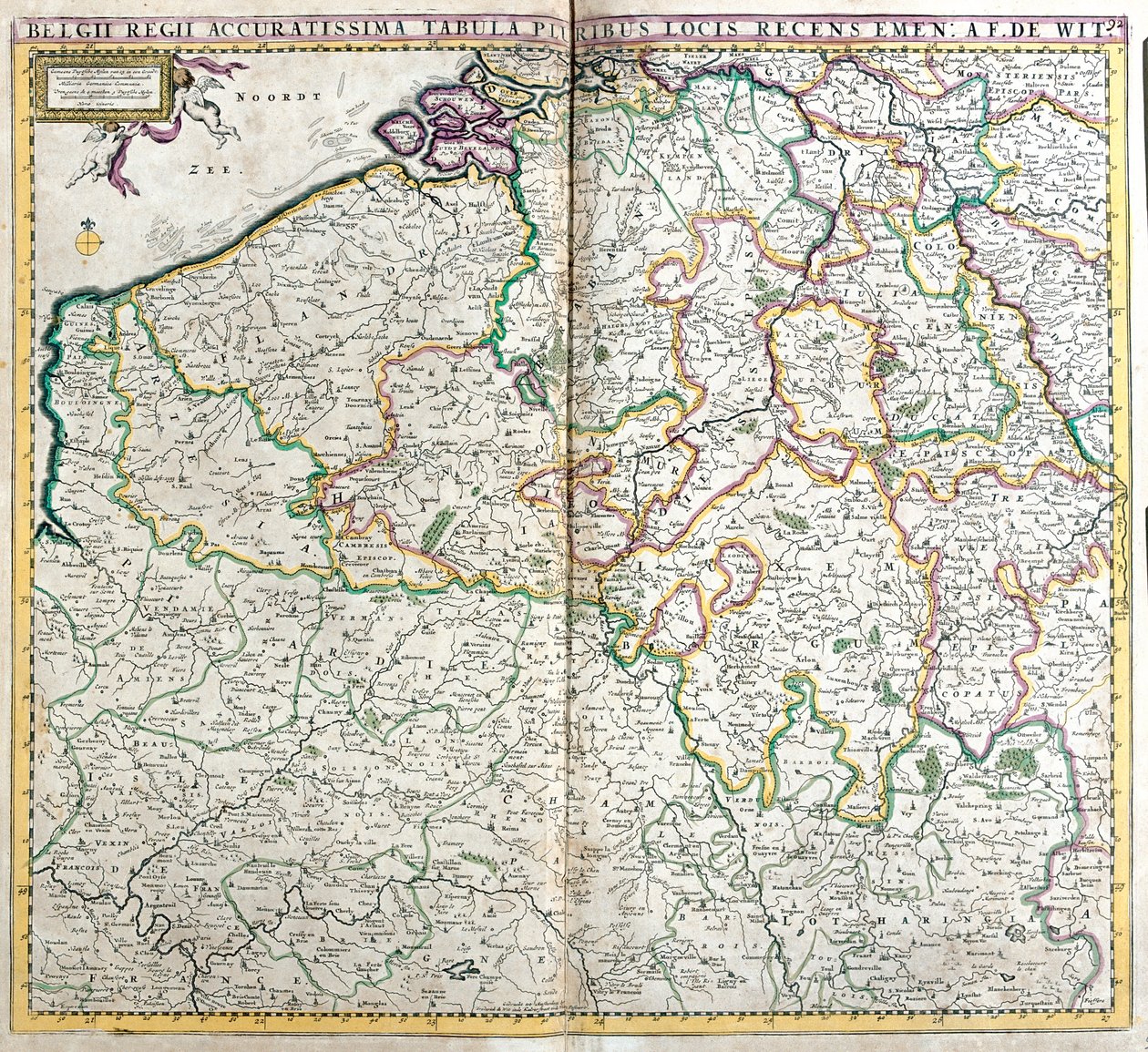 Bélgica, Luxemburgo, N de Frederick de Wit