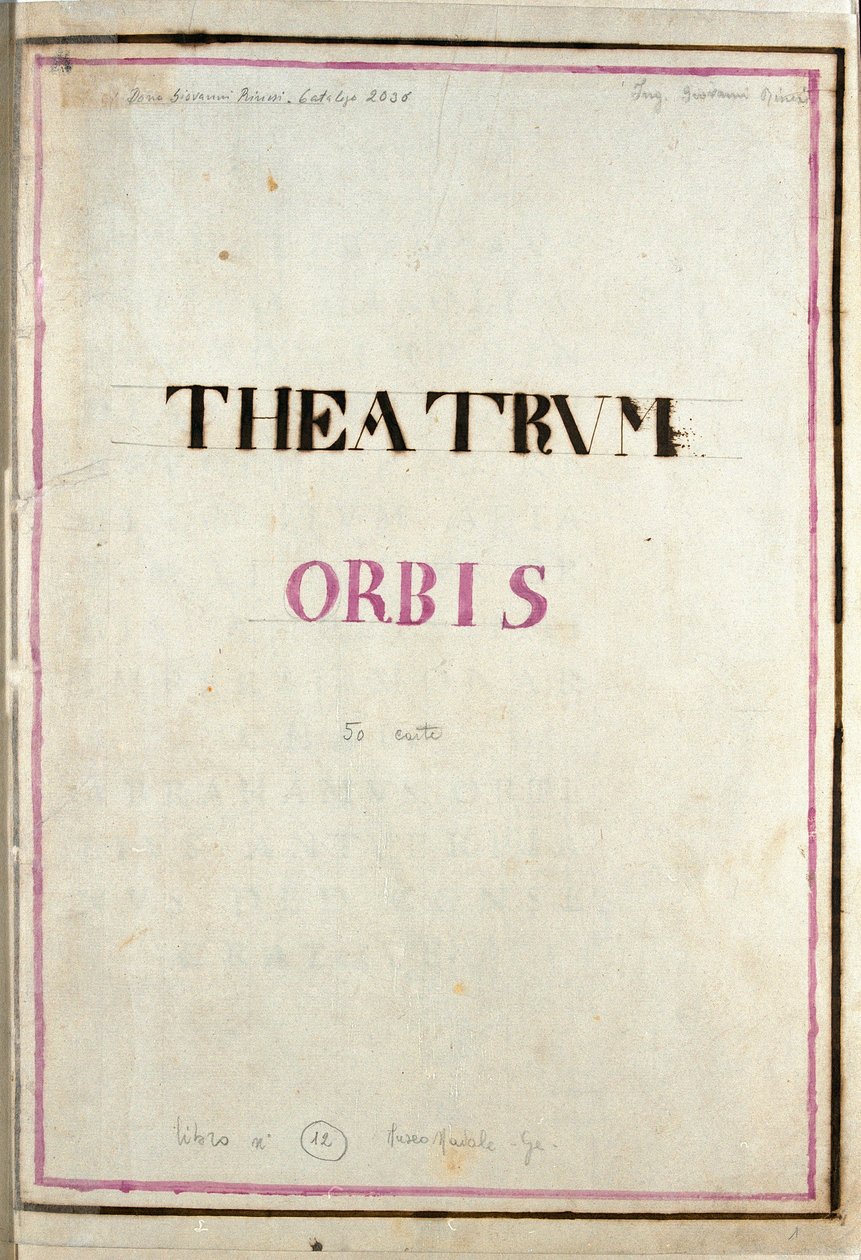 Página de rosto do atlas Theatrum Orbis (gravura de Frederick de Wit