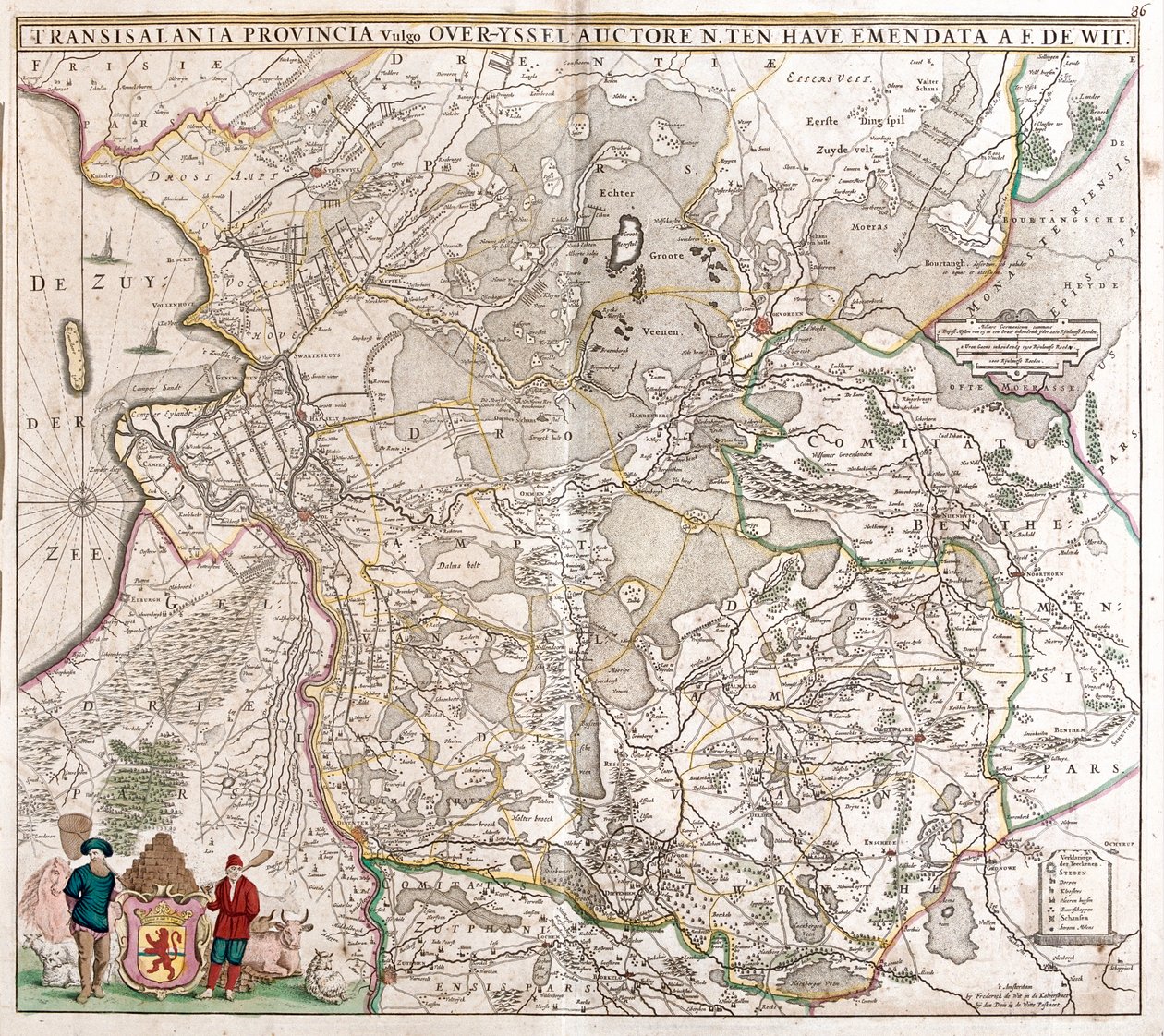Drenthe, Overijssel, Países Baixos de Frederick de Wit