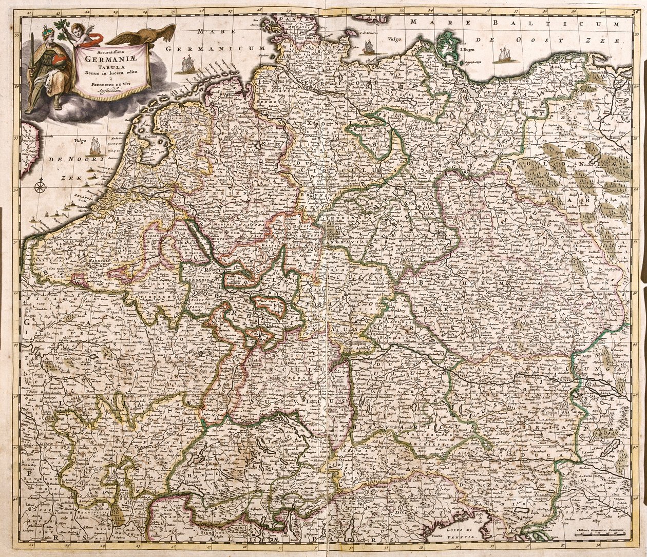 Mapa da Alemanha (gravura de Frederick de Wit