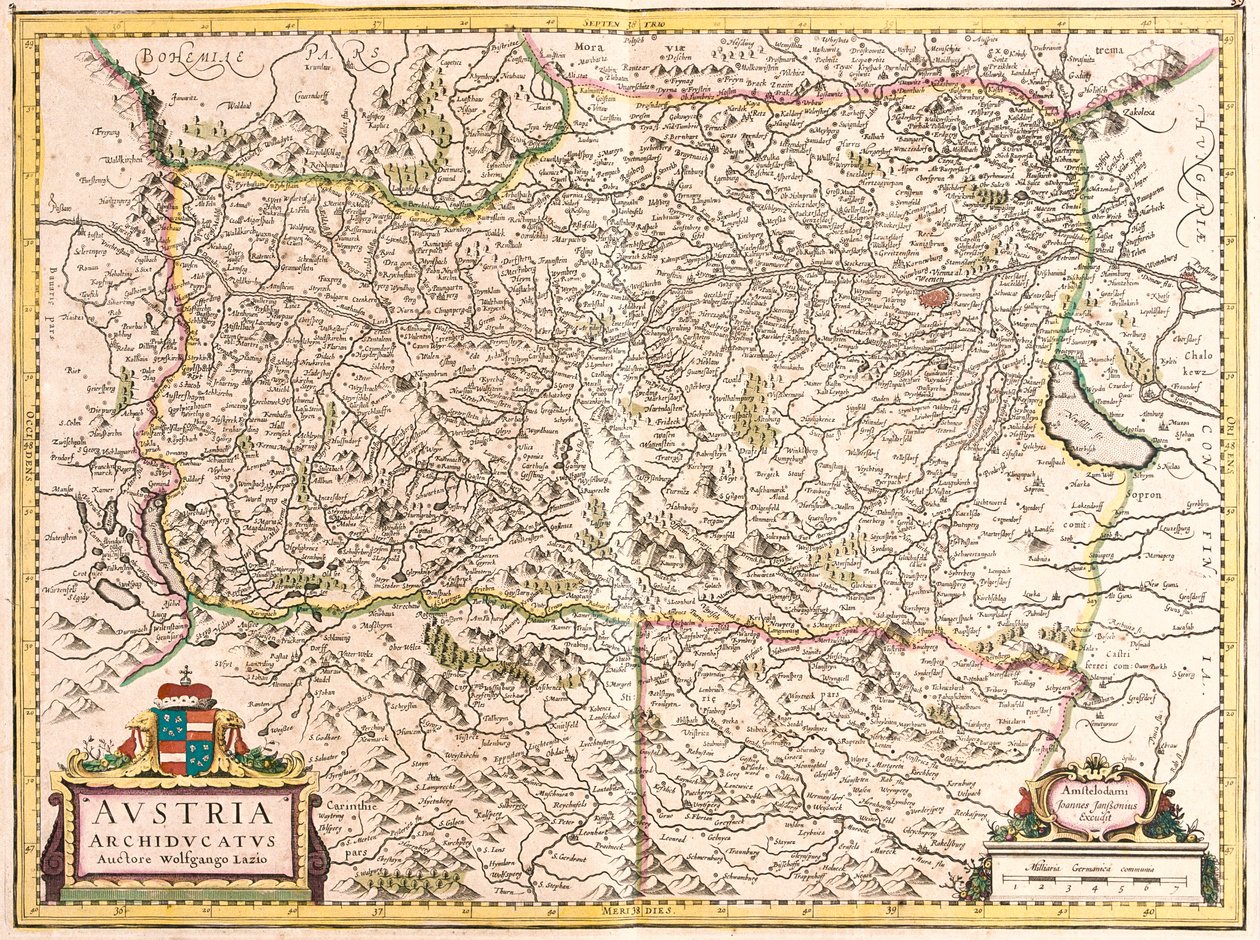 Mapa do Arquiduque da Áustria (gravura de Frederick de Wit