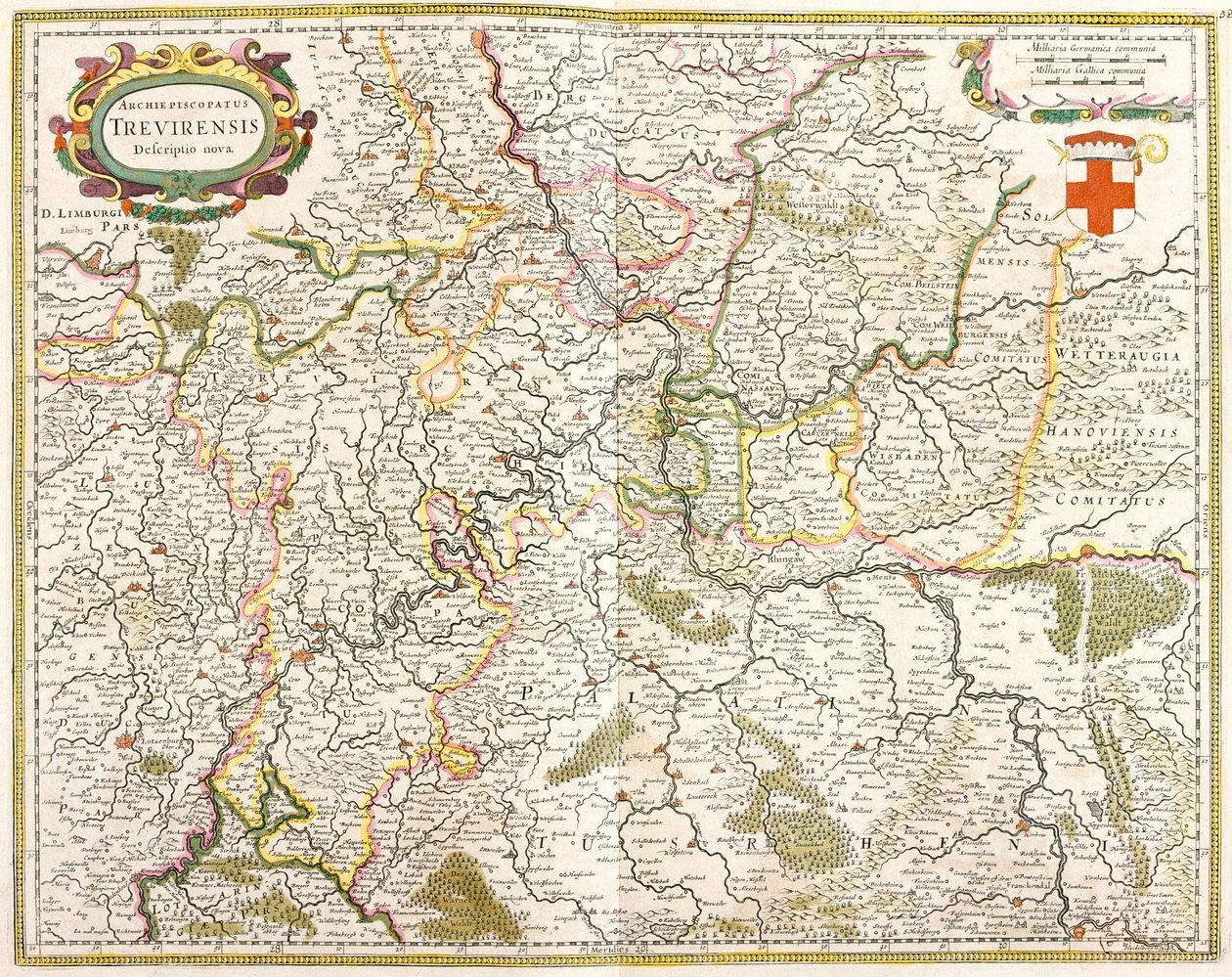 Mapa do Arqueiveche de Treves (Alemanha) (gravura de Frederick de Wit