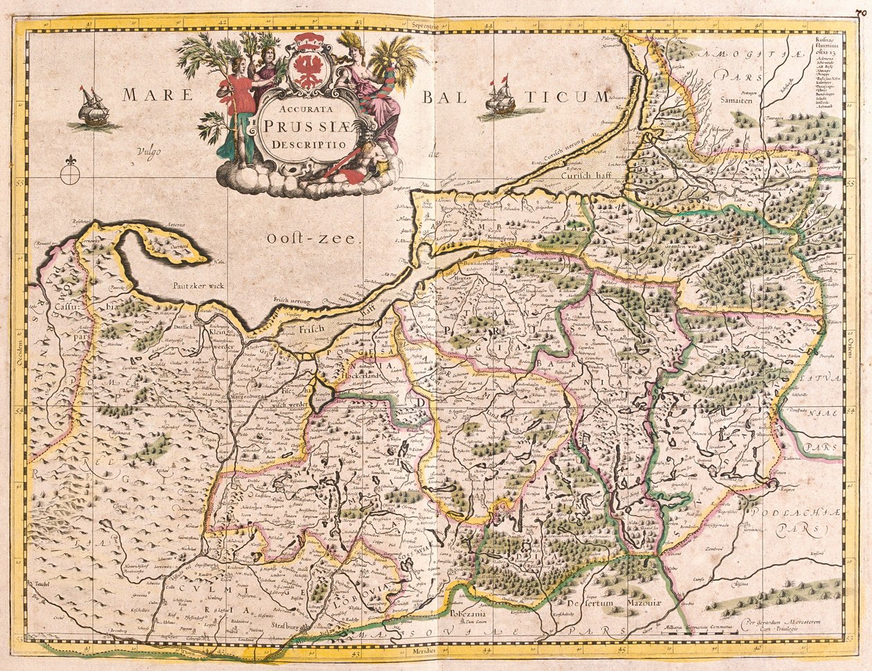 Mapa do Reino da Prússia (Alemanha) (gravura de Frederick de Wit