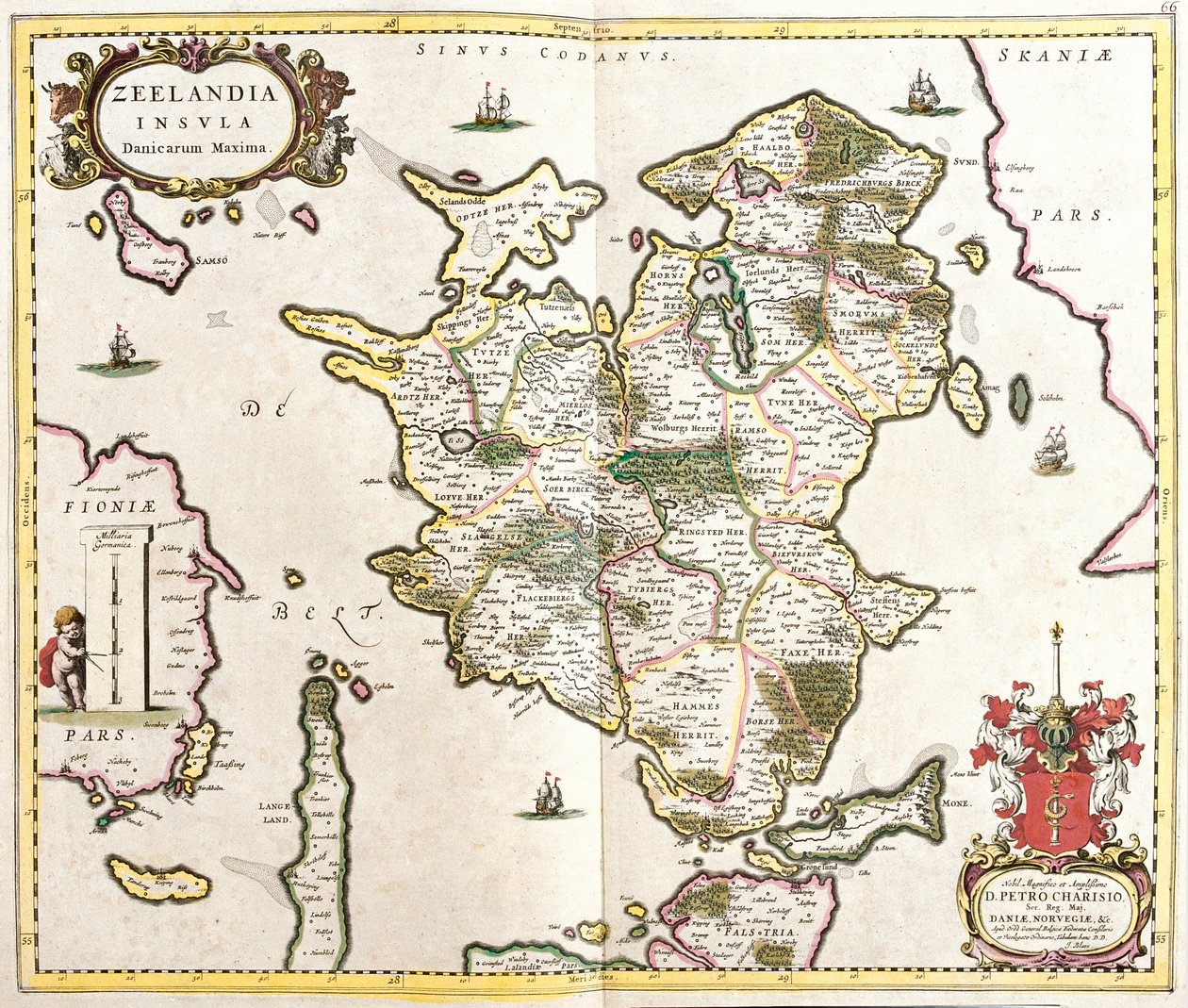 Mapa da ilha de Zelande (Holanda) (gravura de Frederick de Wit