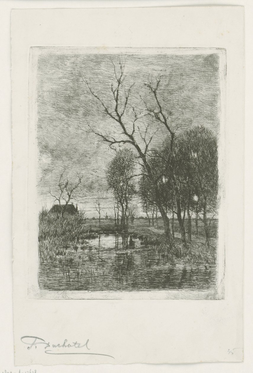 Crepúsculo de Fredericus Jacobus van Rossum du Chattel (signed by artist)