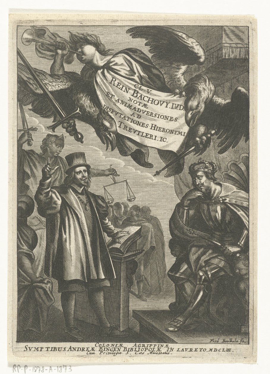 Disputas de Reinhard Bachow von Echt e Hieronymus Treutler de Frederik Bouttats (I)
