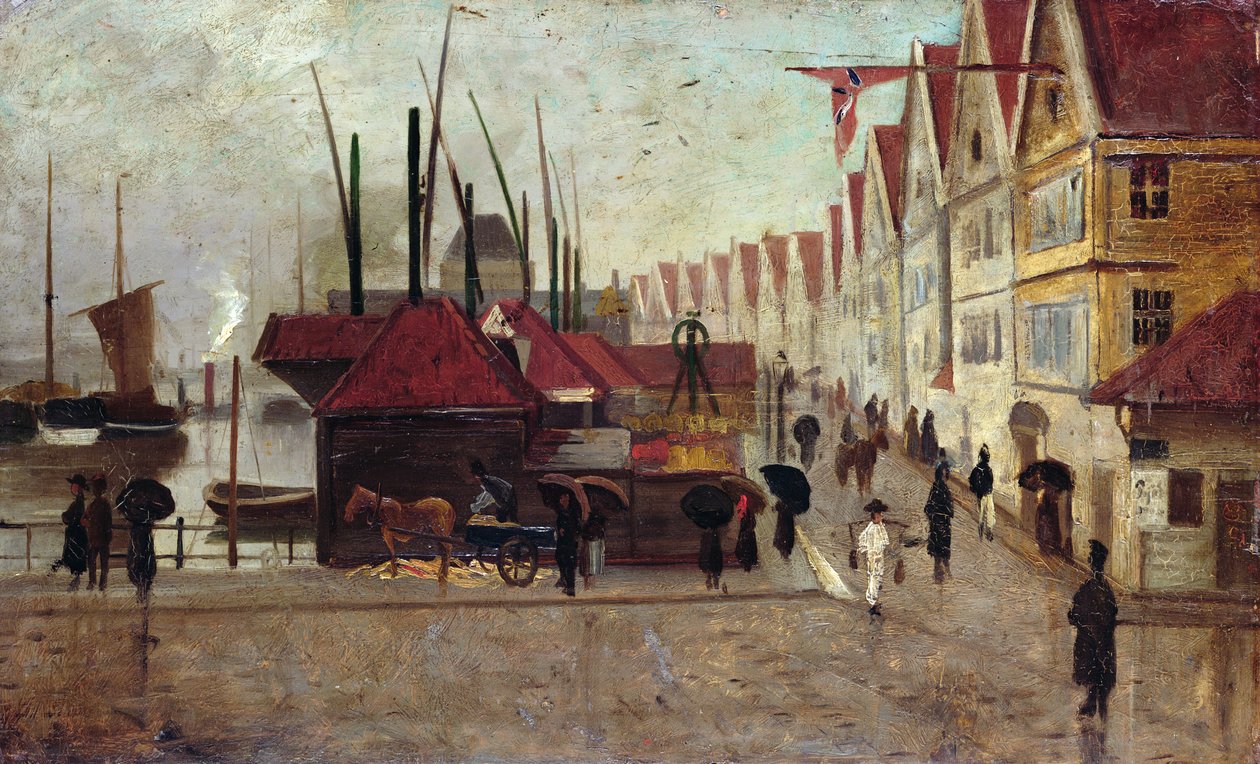 O cais em Bergen de Frederik Collett