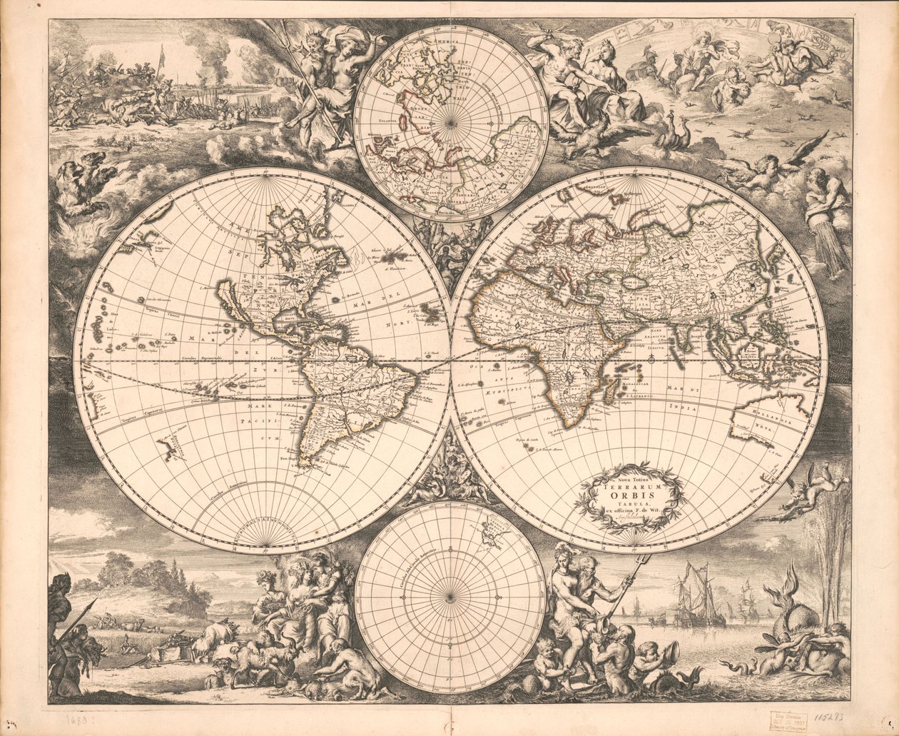 Nova totius terrarum orbis tabula de Frederik de Wit