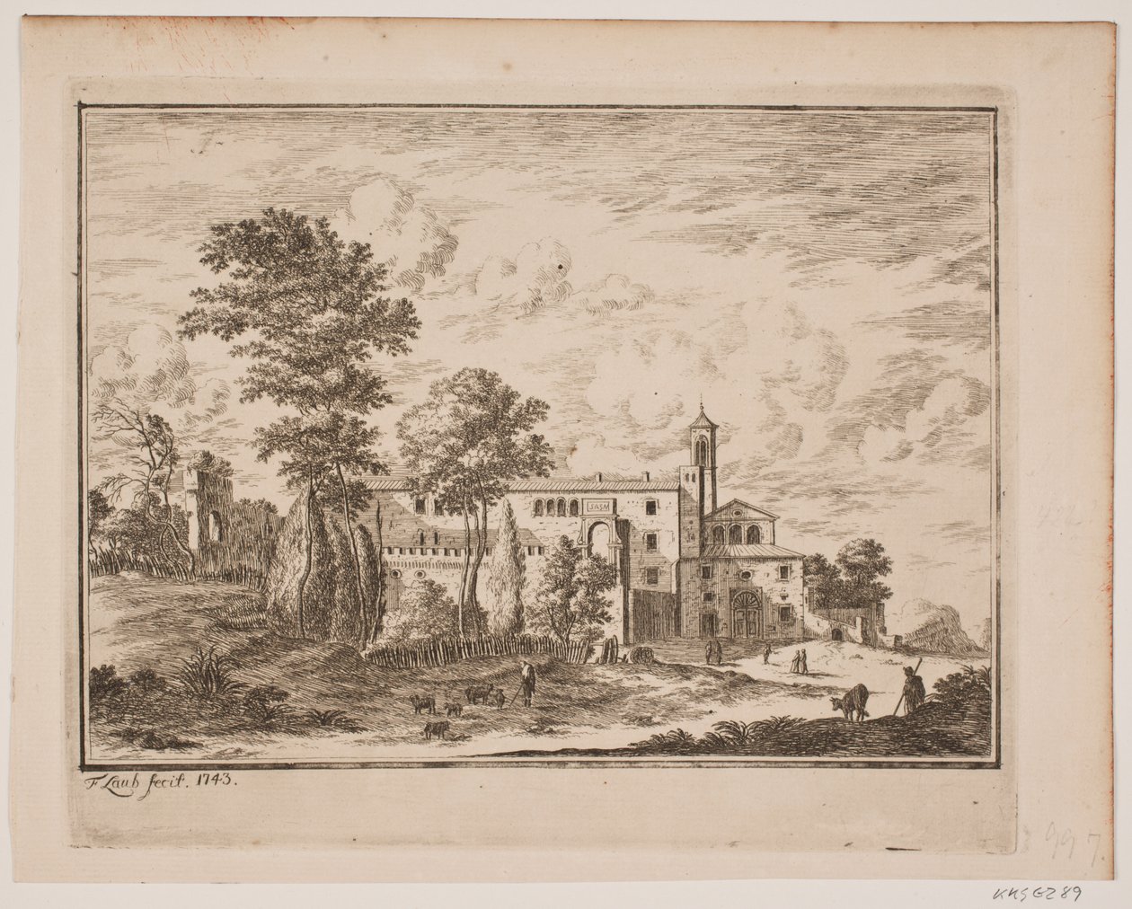 Um edifício monástico no meio de uma vila italiana de Frederik Laub