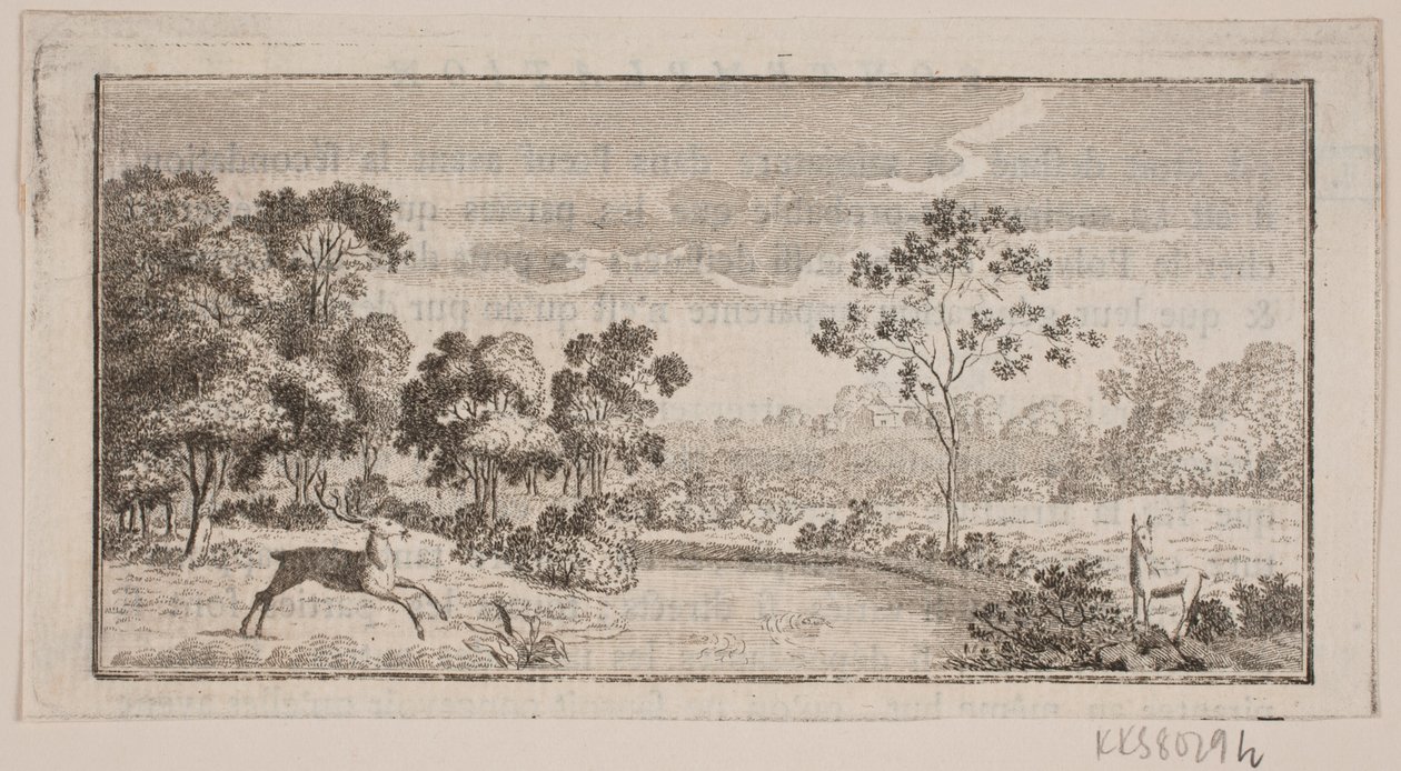 Paisagem com veados de Frederik Ludvig  Bradt