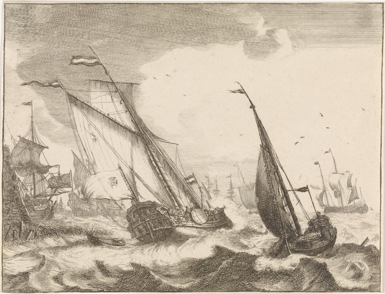 Navios no mar de Frederik Ottens