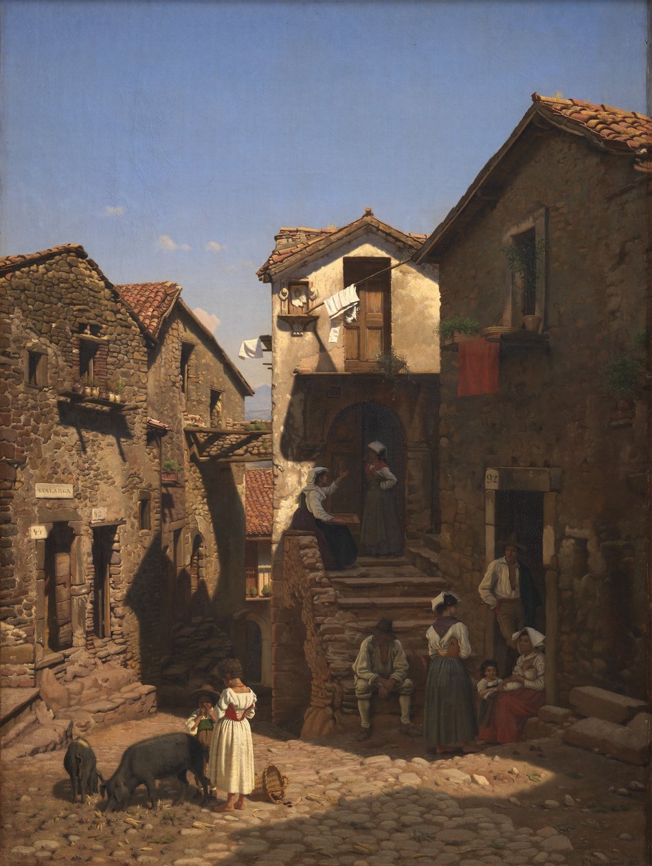 Uma rua em Gerano de Frederik Vermehren